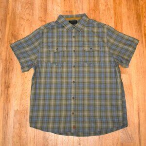 Brothers/Sons Short Sleeve‎ Button Up Plaid Shirt Sz XXL